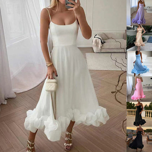 Fashion Suspenders Large Flower Swing Three-dimensional Flower A- Line